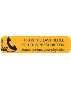 WARNING LABEL - 1-9/16 X 3/8 - THIS IS THE LAST REFILL - 177