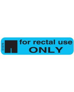 WARNING LABEL - 1-9/16 X 3/8 - FOR RECTAL USE ONLY - 178