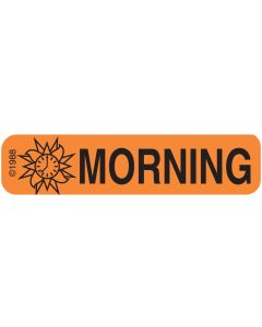 WARNING LABEL - 1-9/16 X 3/8 - MORNING - 1795