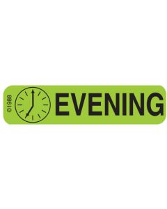 WARNING LABEL - 1-9/16 X 3/8 - EVENING - 1796