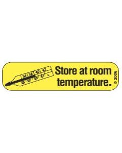 WARNING LABEL - 1-9/16 X 3/8 - STORE AT ROOM TEMPERATURE