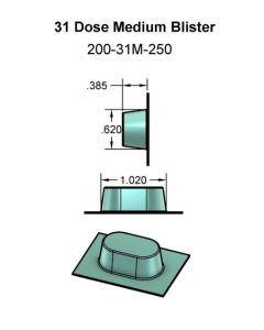 BLISTER - 31 DAY SINGLE DOSE - MEDIUM - 1000/CASE - 200-31M-1000-J
