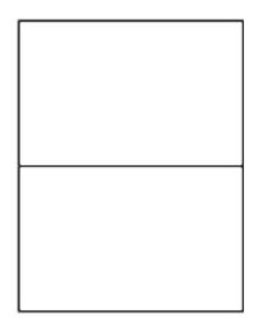 LASER PRINTER SHIPPING LABELS - 8-1/2 X 11 SHEETS - 2UP-SHIPPING