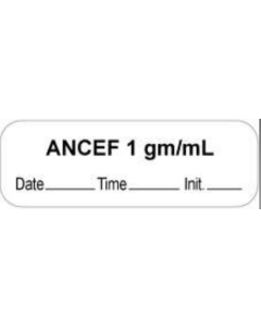 ANESTHESIA LABEL - 1-1/2 X 1/2 - ANCEF 1 gm/mL