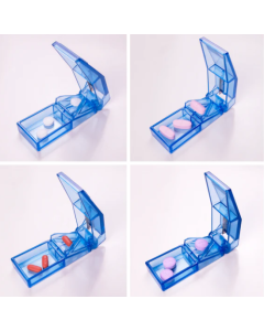 PILL CUTTER/SPLITTER - CLEAR BLUE