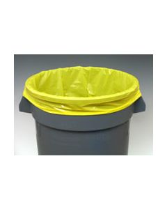 GUSSETED POLY BAG - 15 X 9 X 23 - YELLOW - 1 MIL - 71-1-15Y