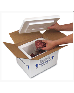 SHIPPING BOX - STYROFOAM INSULATED - USABLE DIMENSIONS -10-1/2 X 8-1/4X 9-1/4 - 710-1-16