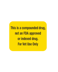 WARNING LABEL - 1-1/4 X 1 - THIS IS A COMPOUNDED DRUG - 8903PM4NOTANFDA