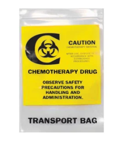 RECLOSABLE ZIP BAG - CHEMOTHERAPY DRUG TRANSPORT - 12 X 15 - 4 MIL - 500/CASE - Q135