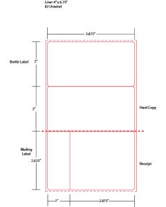 BLANK - STYLE T - DIRECT THERMAL LABEL - 250 LABELS/ROLL - BLANK STYLE T-ADL