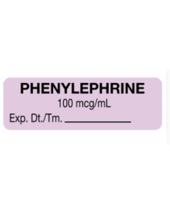 LABEL PHENYLEPHRINE 100 MCG/ML
