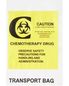 RECLOSABLE ZIP BAG - CHEMOTHERAPY DRUG TRANSPORT - 6 X 9 - 4 MIL - 100/PACK