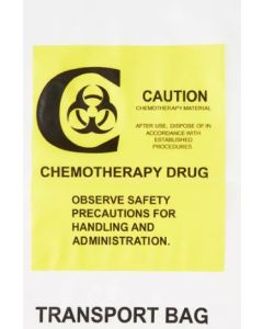 RECLOSABLE ZIP BAG - CHEMOTHERAPY DRUG TRANSPORT - 9 X 12 - 4 MIL - 100/PACK