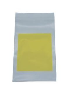 RECLOSABLE ZIP BAG - YELLOW BLOCK - 4 X 6 - 4 MIL - 100/PACK - AMS24