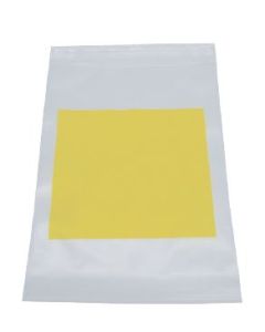 RECLOSABLE ZIP BAG - YELLOW BLOCK - 6 X 9 - 4 MIL - 100/PACK - AMS25