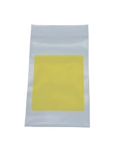 RECLOSABLE ZIP BAG - YELLOW BLOCK - 3 X 5 - 4 MIL - 100/PACK - AMS29