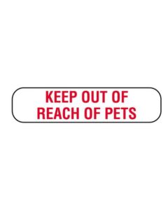 LABEL - 1-5/8 X 3/8 - KEEP OUT OF REACH OF PETS - AN202