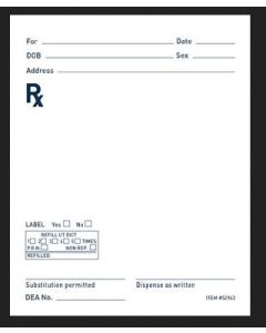 RX PRESCRIPTION PAD - 4 X 5 - AP52943