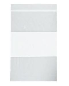 RECLOSABLE ZIP BAG - WHITE BLOCK - 3 X 5 - 2 MIL - 1000/CASE - B13