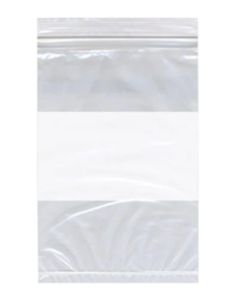 RECLOSABLE ZIP BAG - WHITE BLOCK - 4 X 6 - 2 MIL - 1000/CASE - B14