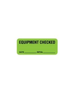 LABEL EQUIPMENT CHECKED