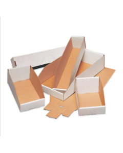 BIN BOX - OPEN TOP - WHITE - 4 X 18 X 4-1/2 - 50/BUNDLE - BINBOX418