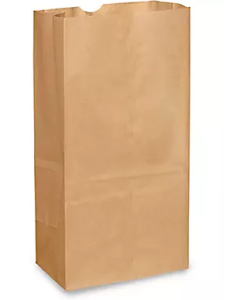 PAPER BAG - BROWN KRAFT - 8-1/4 X 5-5/16 X 16-1/8 - 20LB - BKBJ20