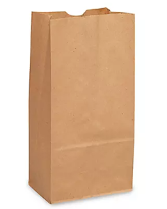 PAPER BAG - BROWN KRAFT - 5 X 3-1/3 X 9-3/4  - 4LB - BKBJ4