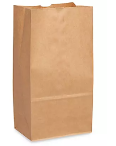 PAPER BAG - BROWN KRAFT - 6 X 3-5/8 X 11-1/6 - 6LB - BKBJ6