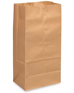 PAPER BAG - BROWN KRAFT - 6-1/8 X 4-1/16 X 12-7/16 - 8LB - BKBJ8
