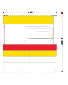 BLANK - DIE C955 - DIRECT THERMAL LABEL - W/REORDER TAB - 630 LABELS/ROLL