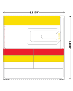 BLANK - DIE C955 - DIRECT THERMAL LABEL - W/REORDER TAB - 1250 LABELS/ROLL