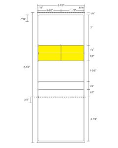 BLANK - STYLE F - DIRECT THERMAL LABEL - 250 LABELS/ROLL - BLANK STYLE F-PL