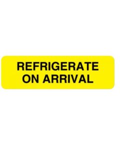 LABEL - 3 X 7/8 - REFRIGERATE ON ARRIVAL - CL238