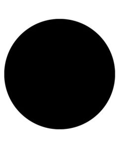 LABEL - 3/4 CIRCLE - BLACK FLOOD COATED - 1000/ROLL - CR.75-BLACK