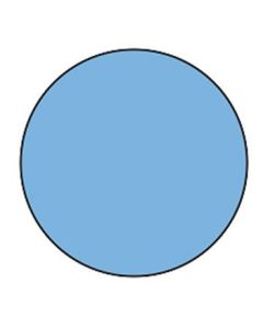 LABEL - 3/4 CIRCLE - BLUE FLOOD COATED - 1000/ROLL - CR.75-BLUE