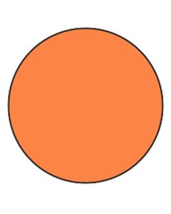 LABEL - 3/4 CIRCLE - ORANGE FLOOD COATED - 1000/ROLL - CR.75-ORANGE