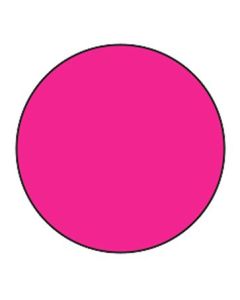 LABEL - 3/4 CIRCLE - HIGH-VISIBILITY PINK FLOOD COATED - 1000/ROLL - CR.75-PINK