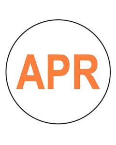 LABEL - 3/4 CIRCLE - APRIL - 500/ROLL - CR.75APR