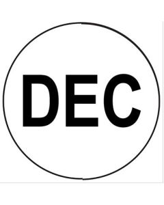 LABEL - 3/4 CIRCLE - DECEMBER - 500/ROLL - CR.75DEC