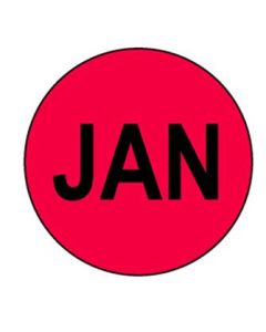 LABEL - 3/4 CIRCLE - JANUARY - 500/ROLL - CR.75JAN