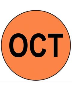 LABEL - 3/4 CIRCLE - OCTOBER - 500/ROLL - CR.75OCT