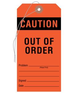 LABEL CAUTION OUT OF ORDER - CS048