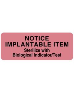 LABEL 3 x 1-7/8 NOTICE IMPLANTABLE ITEM