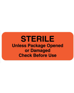 LABEL - 2-1/4 X 7/8 - STERILE UNLESS OPENED OR DAMAGED - CS707-J