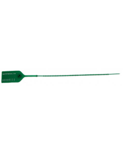 PULL TIGHT SECURITY SEAL - ADJUSTABLE - NUMBERED - GREEN - 100/PACK - DTE03G-J