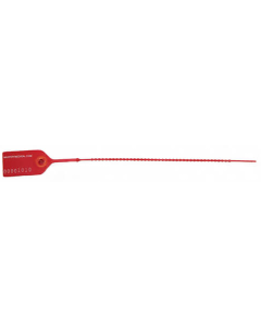 PULL TIGHT SECURITY SEAL - ADJUSTABLE - NUMBERED - RED - 100/PACK - DTE03R-J