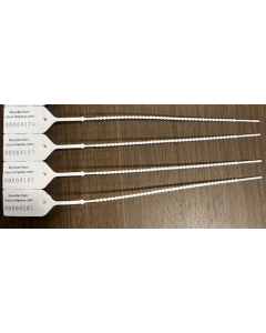 PULL TIGHT SECURITY SEAL - ADJUSTABLE - NUMBERED - WHITE - 100/PACK