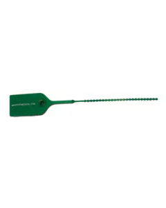 PULL TIGHT SECURITY SEAL - ADJUSTABLE - UNNUMBERED - GREEN - 100/PACK - DTE04G-J