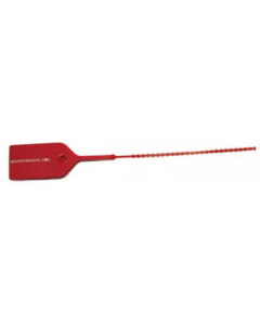 PULL TIGHT SECURITY SEAL - ADJUSTABLE - UNNUMBERED - RED - 100/PACK